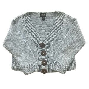 Pure Women's Light Blue Button-Up Cardigan